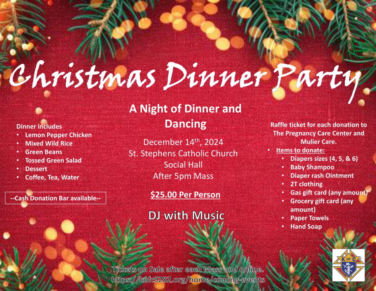 Christmas Dinner Party Flyer 2024