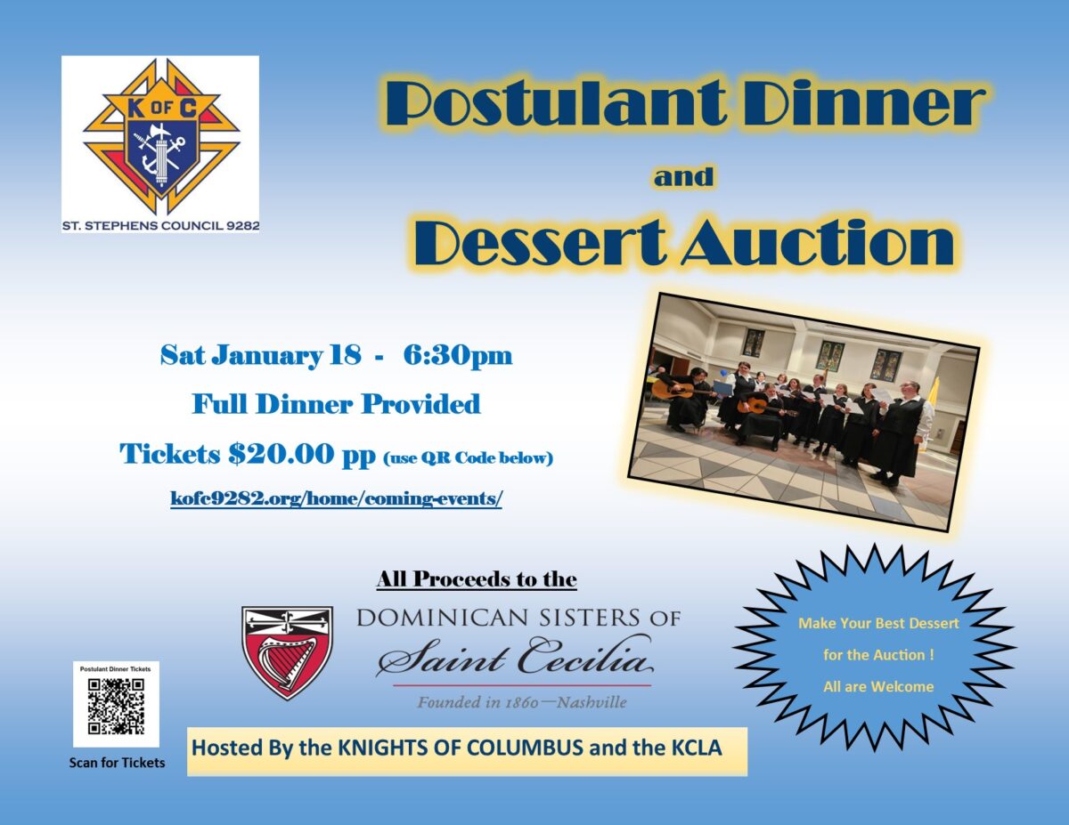 Postulant Dinner Flyer 2025